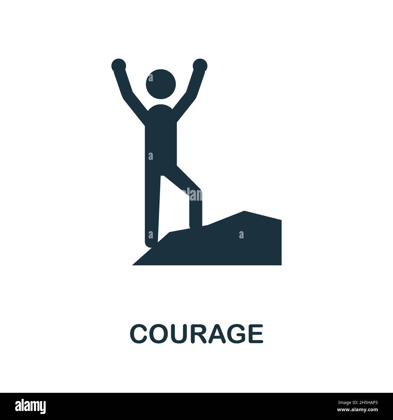 courage clipart black and white