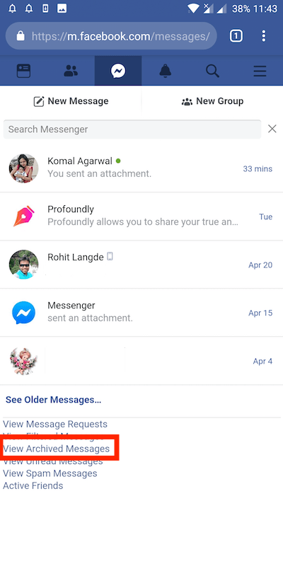 https m facebook com messages folder action 3d archive android