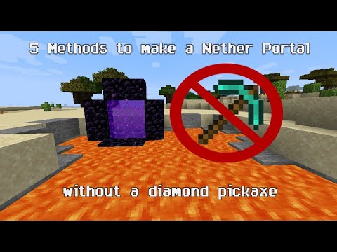 how to get obsidian in minecraft without a diamond pickaxe