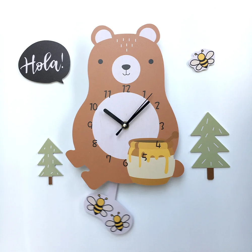 bear wall clock