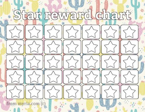 star reward chart printable