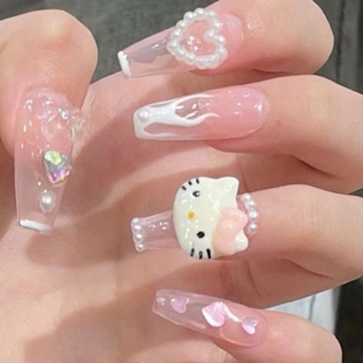 hello kitty press on nails