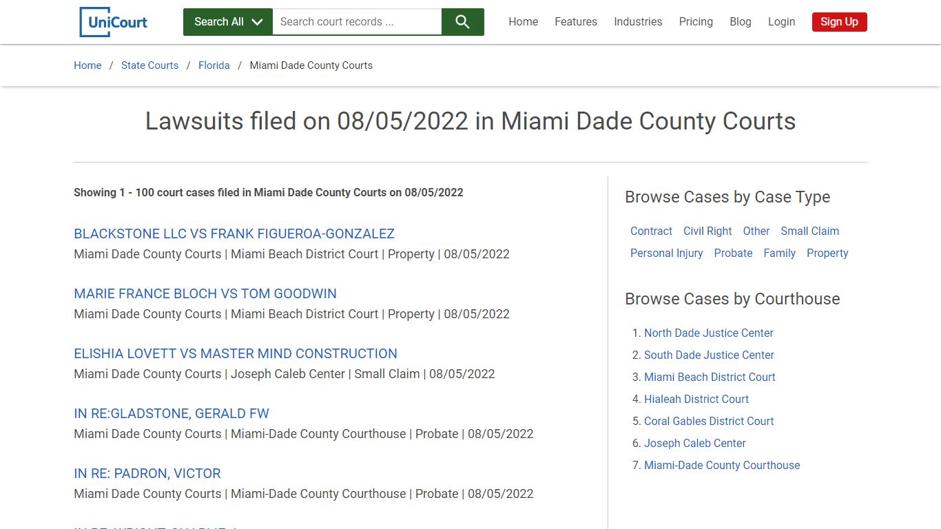 miami dade case search