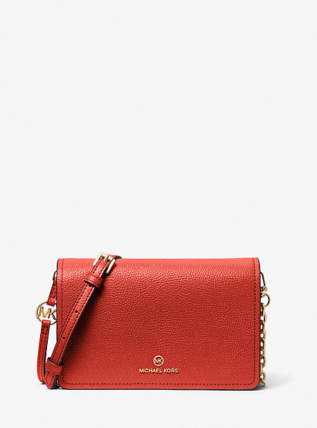 valerie medium pebbled leather crossbody bag