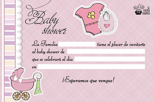 invitaciones para baby shower niña para editar