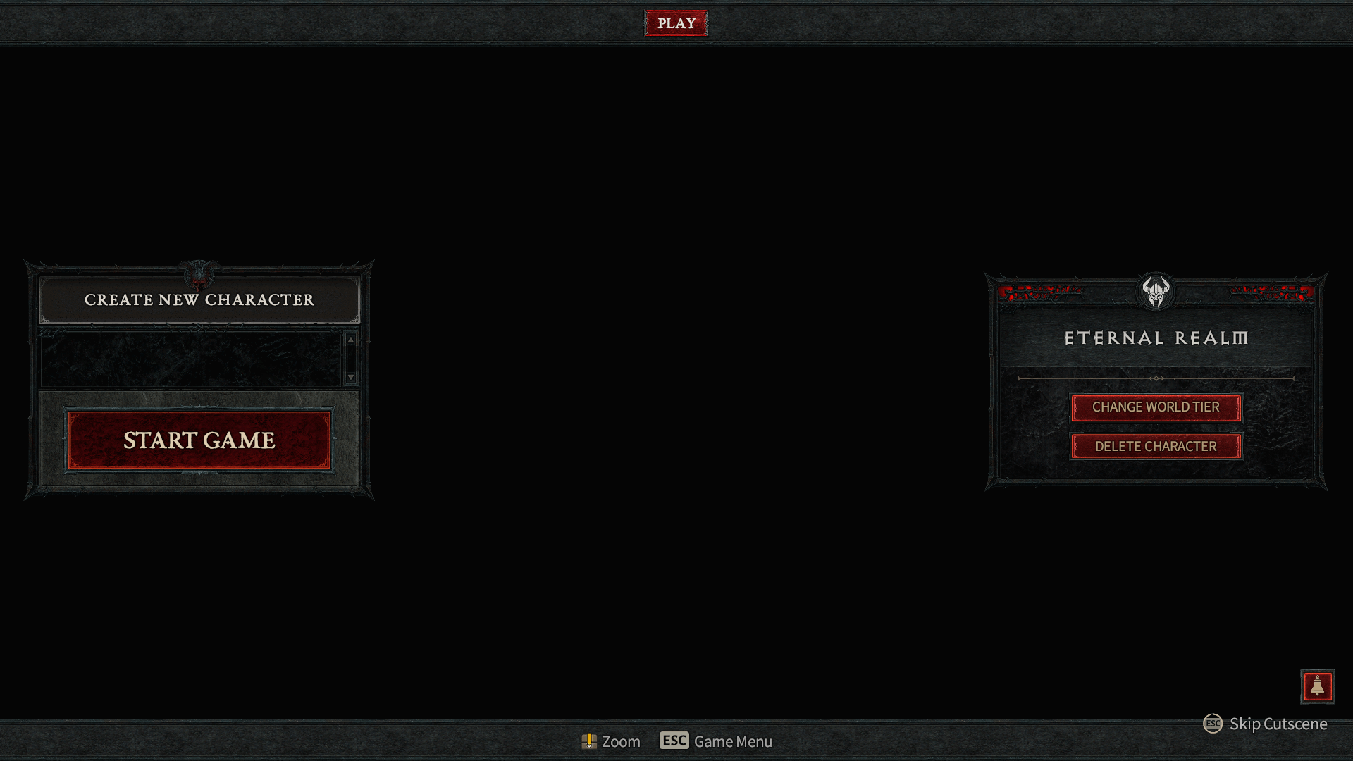 diablo 4 stuck on character screen