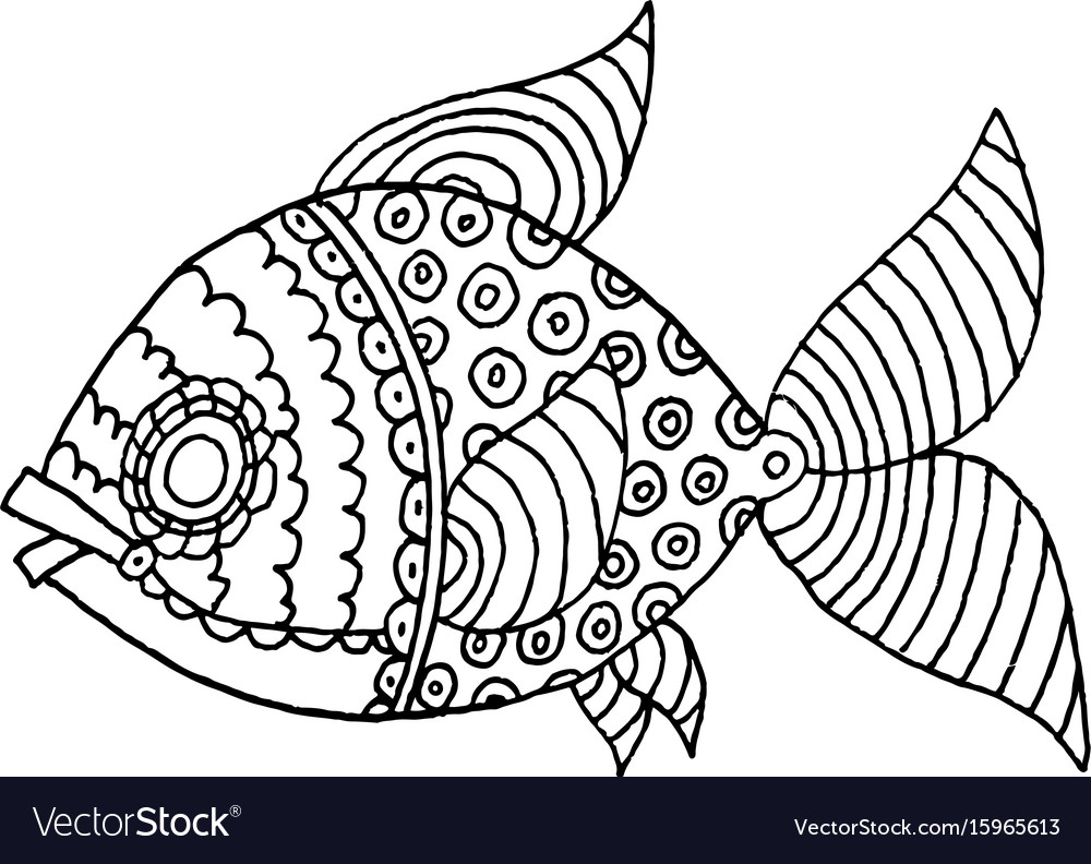 decorative fish drawing