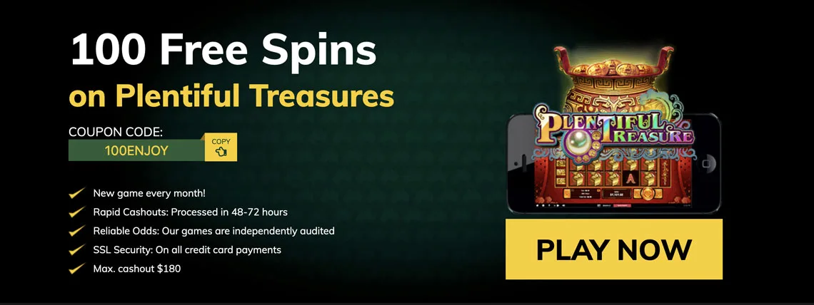 slot madness 100 free spins plentiful treasure 2023