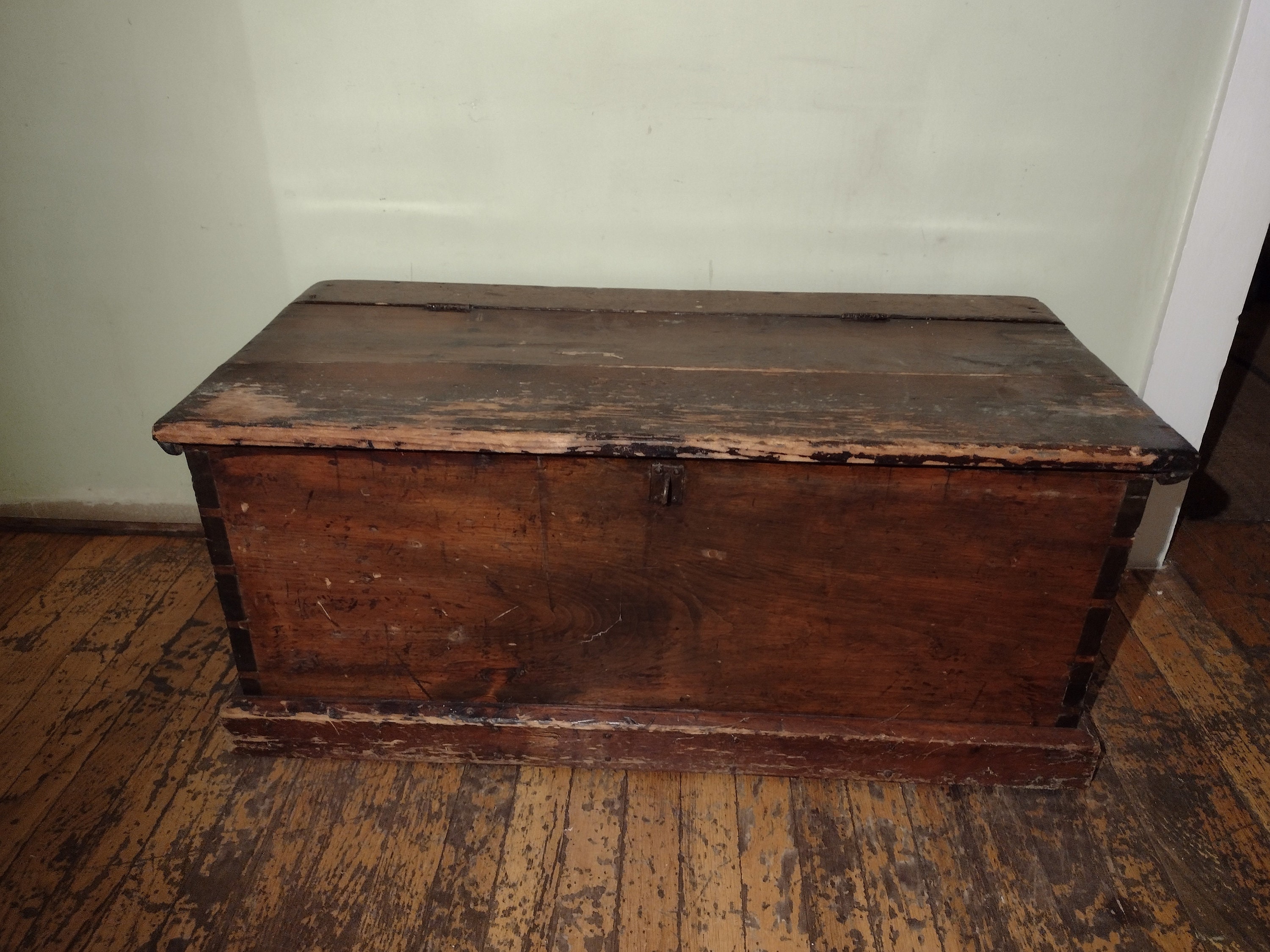 old wooden chest trunk