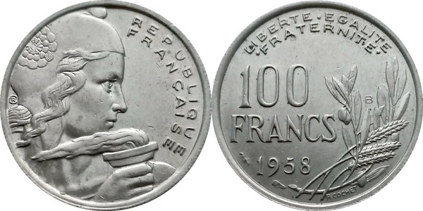 piece 100 francs 1954