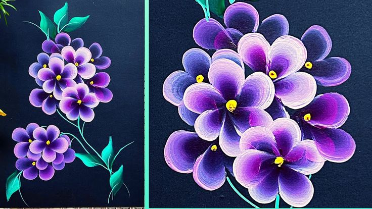 simple easy flower painting