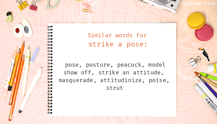 synonyms for posing