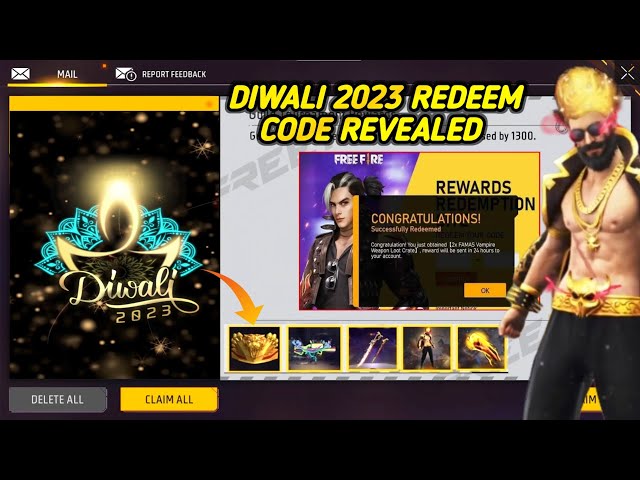 free fire diwali redeem code