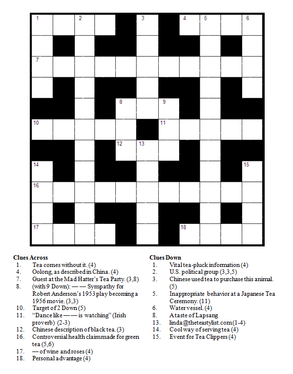 japanese green tea crossword clue