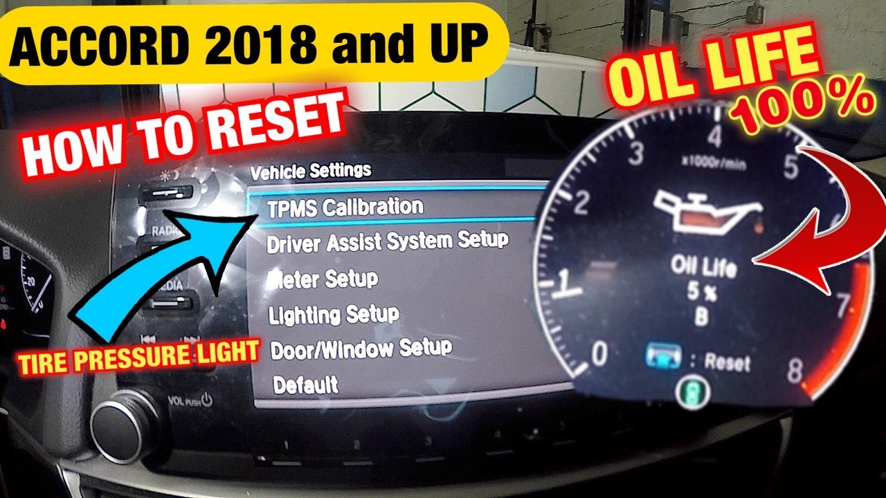 how to reset tire pressure honda accord 2018