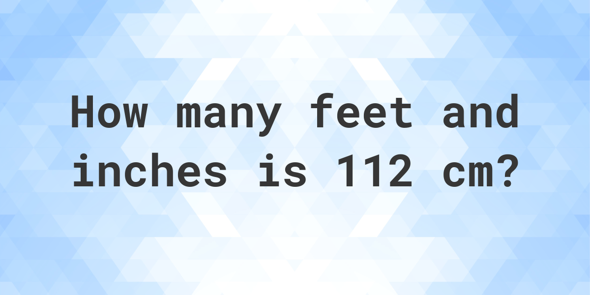 112 cm to inches and feet