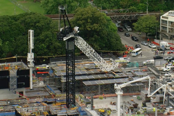 multiplex tower crane collapse