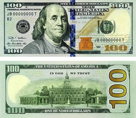 new us 100 dollar bill