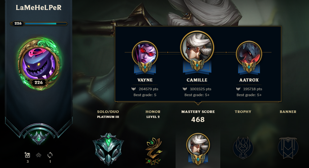 lol mastery points record