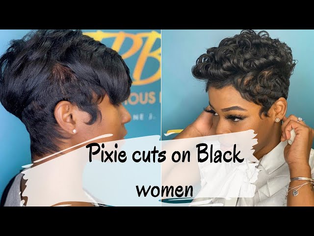 pixie haircut black hair