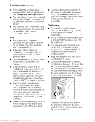 user manual electrolux washing machine