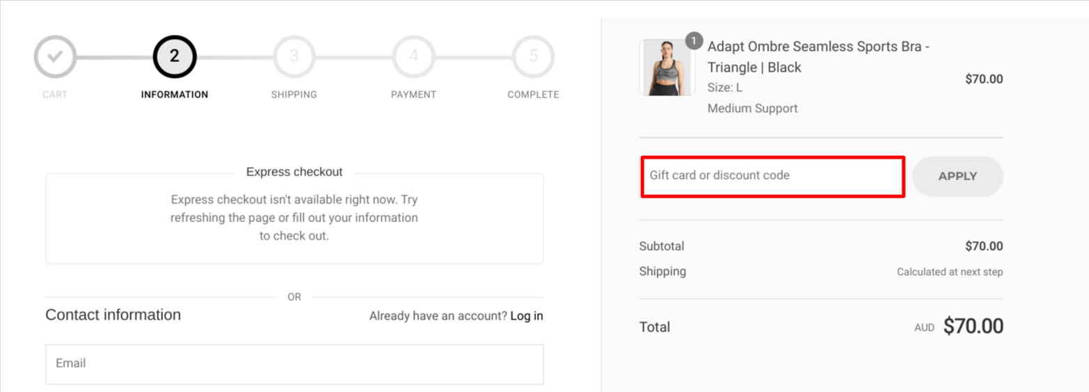 gymshark coupon code