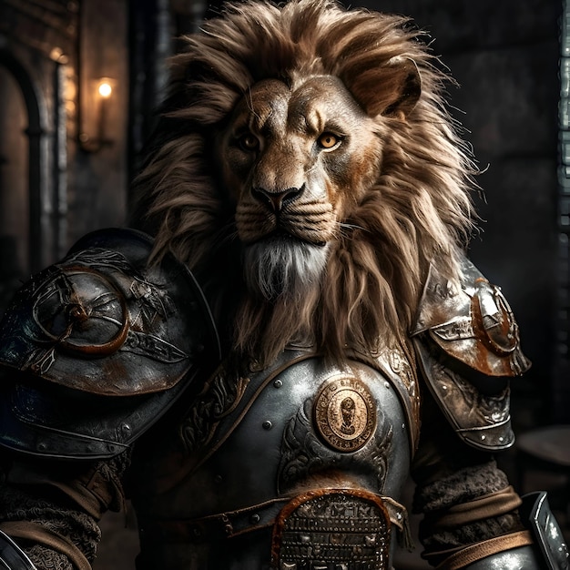 fantasy lion armor