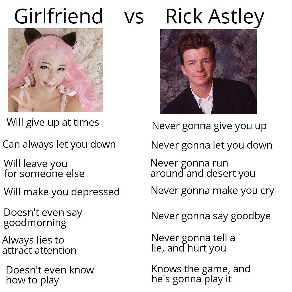 never gonna give you up memes