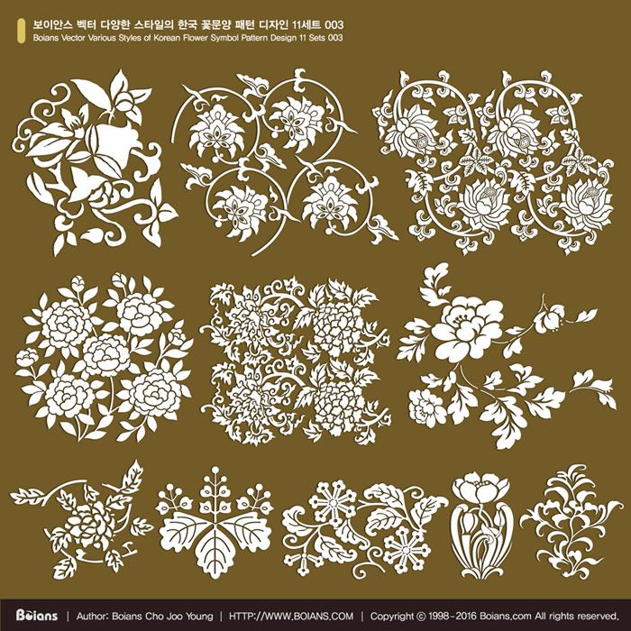 korean flower pattern