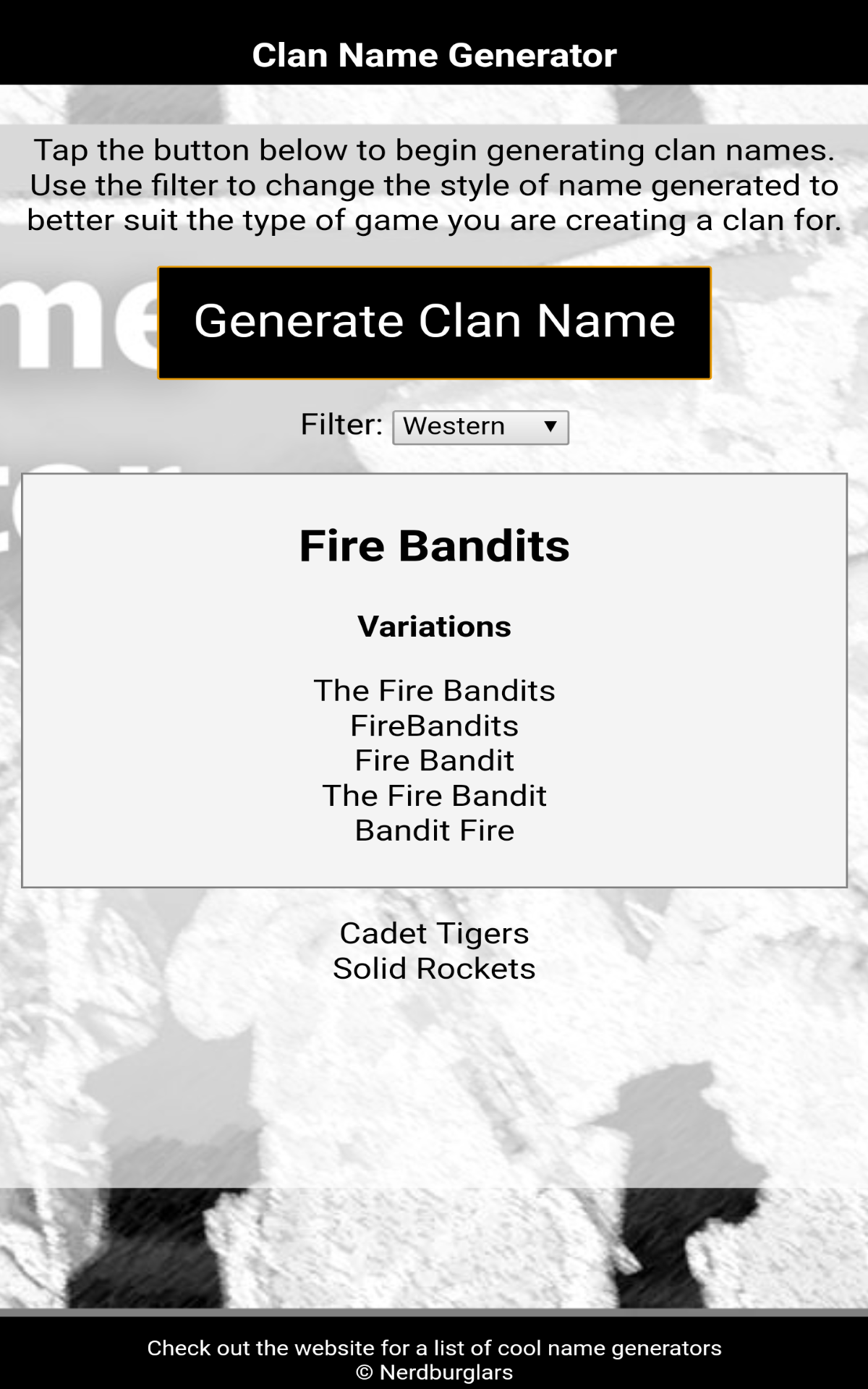 gaming clan generator