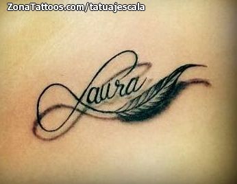 tatuaje nombre laura