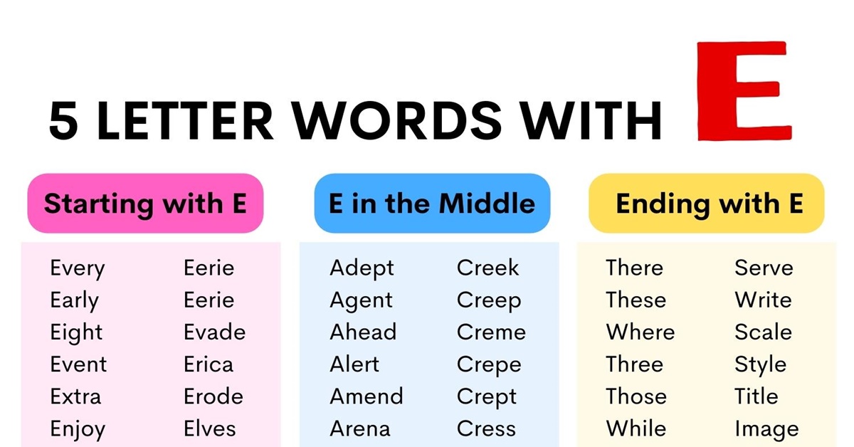 5-letter words with a and e