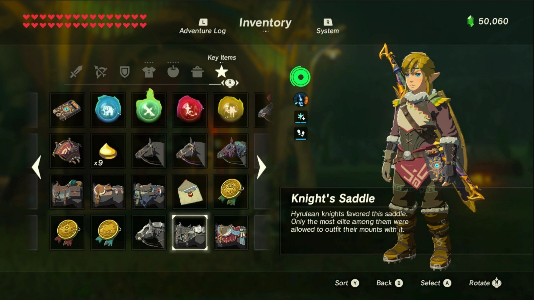 all key items botw