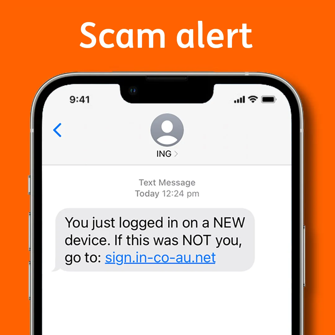 ing scam text