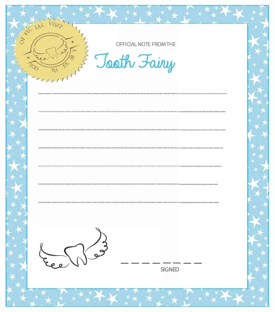 printable tooth fairy letter pdf