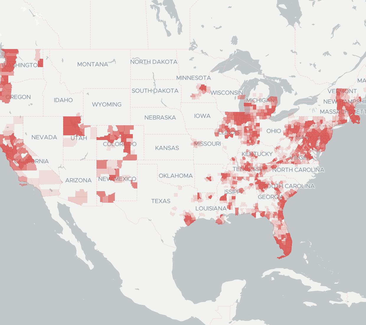 xfinity comcast coverage map