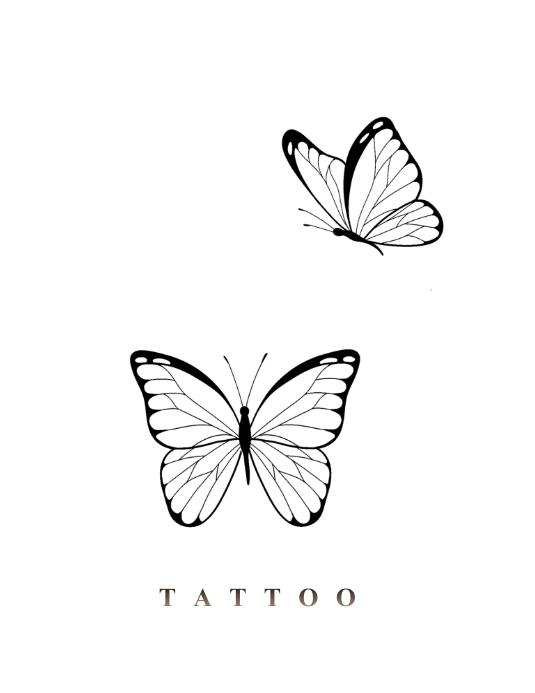 butterfly tattoo stencil