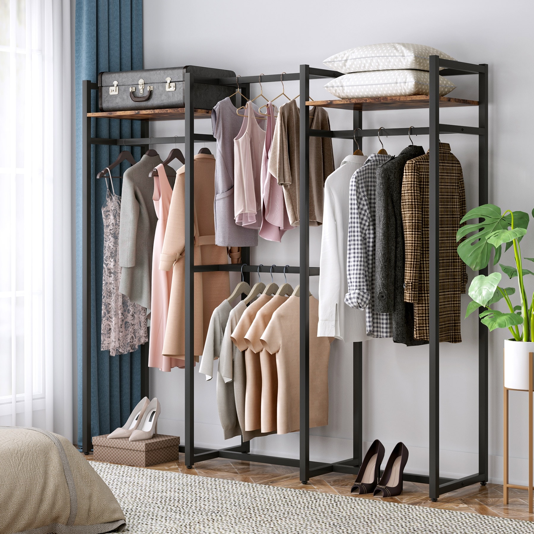 free standing wardrobe rack