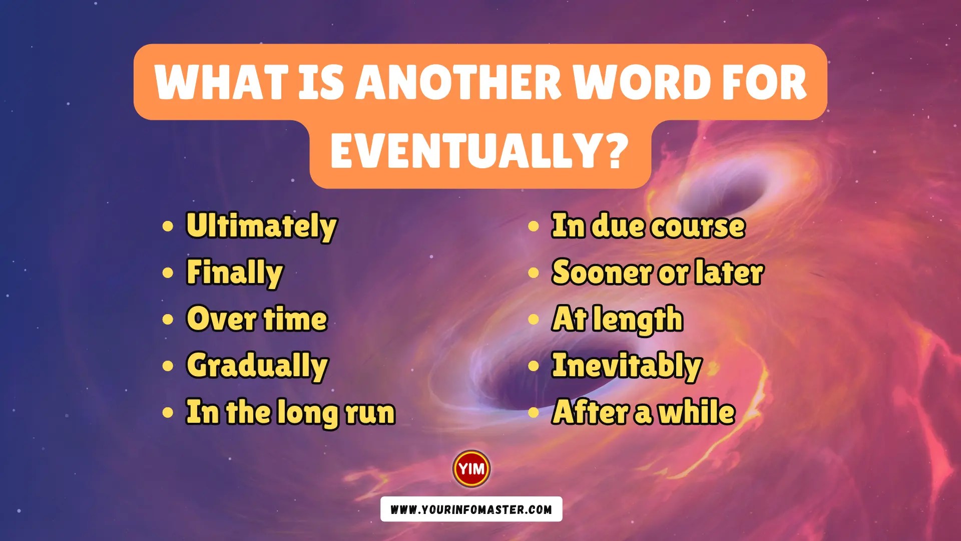 synonyms of eventually