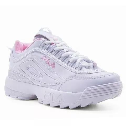 fila disruptor white pink