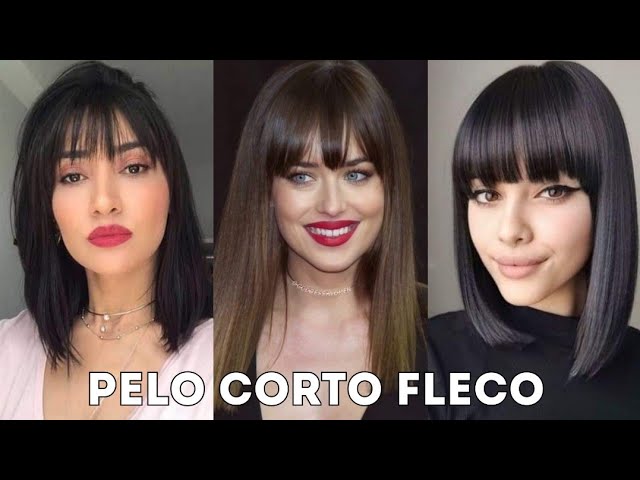 cortes cabello corto con fleco