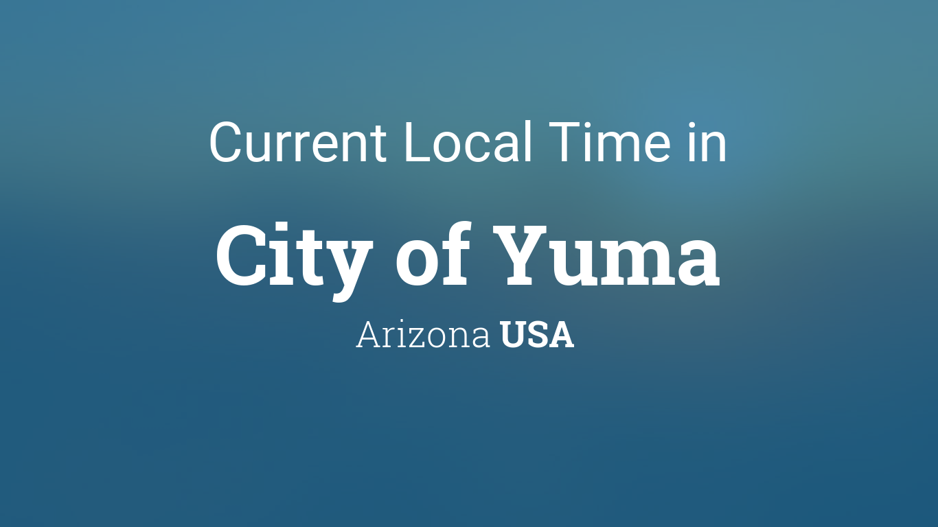 time in yuma az