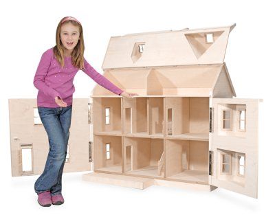 wooden dollhouse barbie