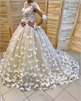 butterfly wedding dress