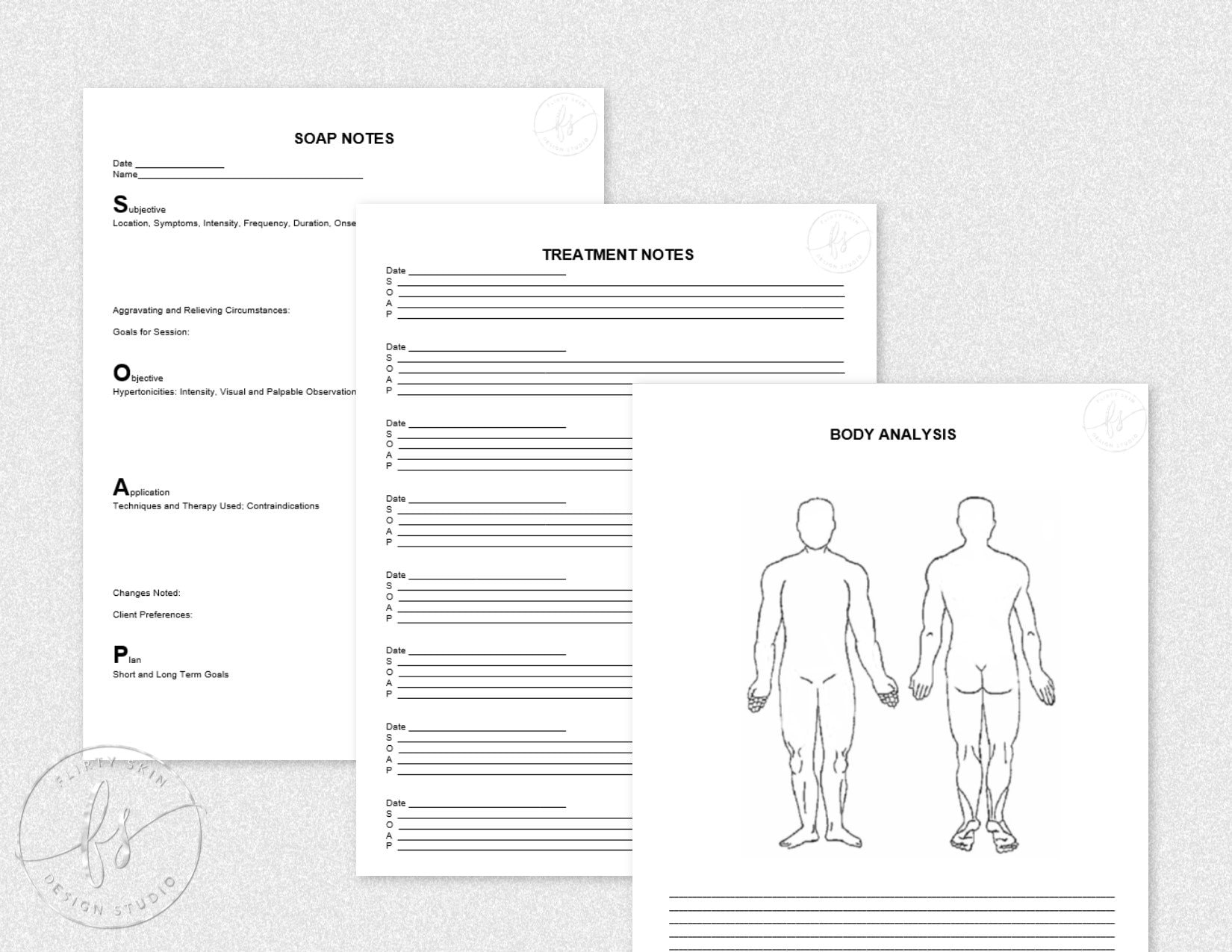 massage soap note template