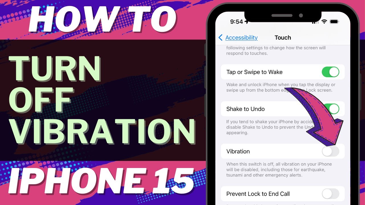 turn off vibration on iphone