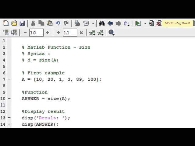 size function matlab