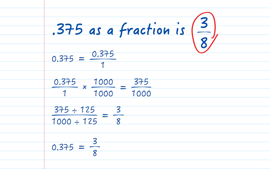 .375 as a fraction calculator