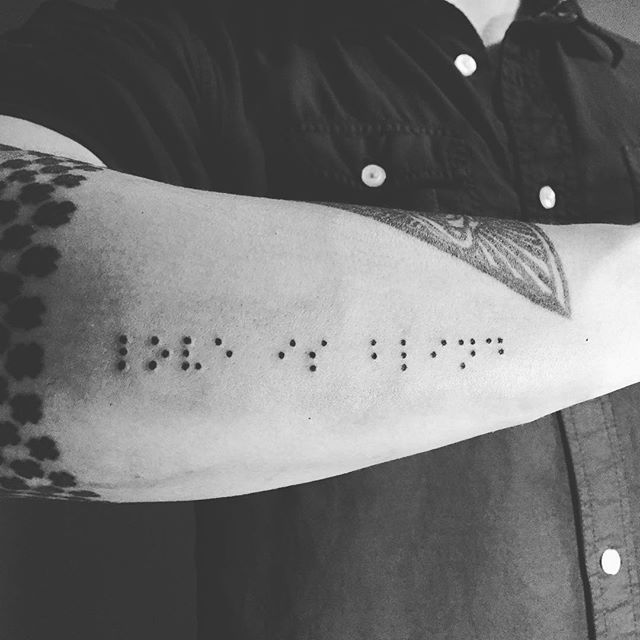 love is blind braille tattoo