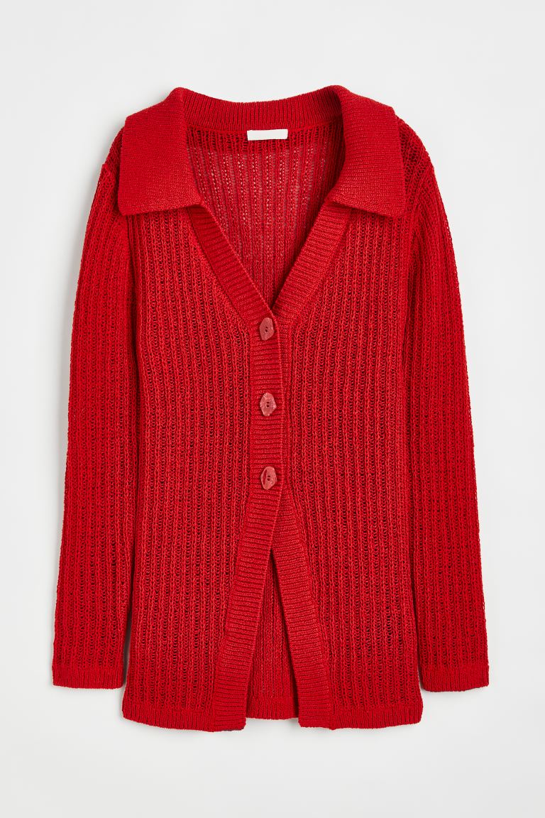 h&m red cardigan